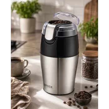 Brock CG 4050 SS Nerūsējošā tērauda asmeņu kafijas dzirnaviņas 150W, 70g ietilpība, impulsa funkcija