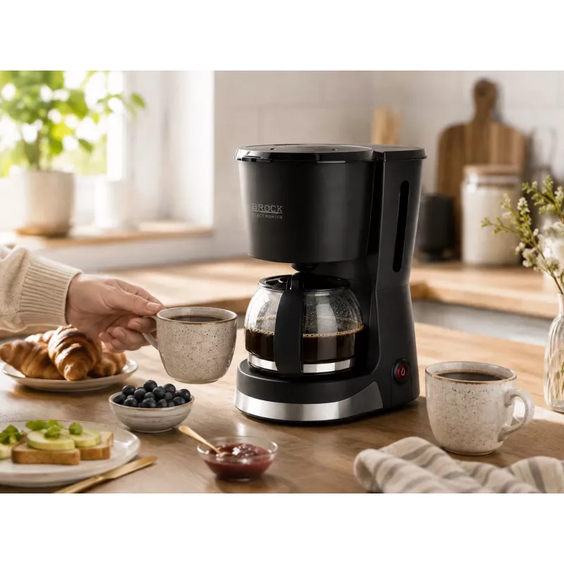 Brock CM 1501 SS pilienu kafijas automāts 1,5L 915-1080W melns