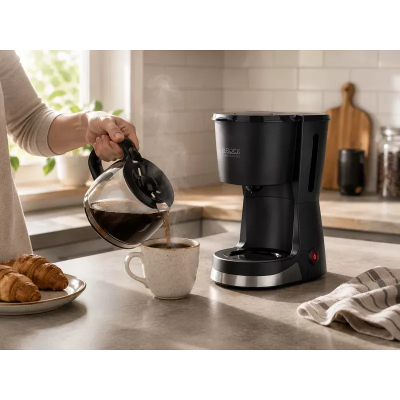 Brock CM 1501 SS pilienu kafijas automāts 1,5L 915-1080W melns