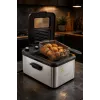 Brock DF 3001 SS fritieris 3,2L 2200W melns/tērauds