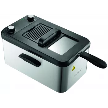 Brock DF 3001 SS fritieris 3,2L 2200W melns/tērauds