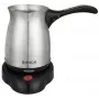 Brock ECP 105 elektriskā turku kafas vārītāja, 300 ml, 800 W, melna un nerūsējošais tērauds, 4 krūzes, bezvadu ar 360° pamatni