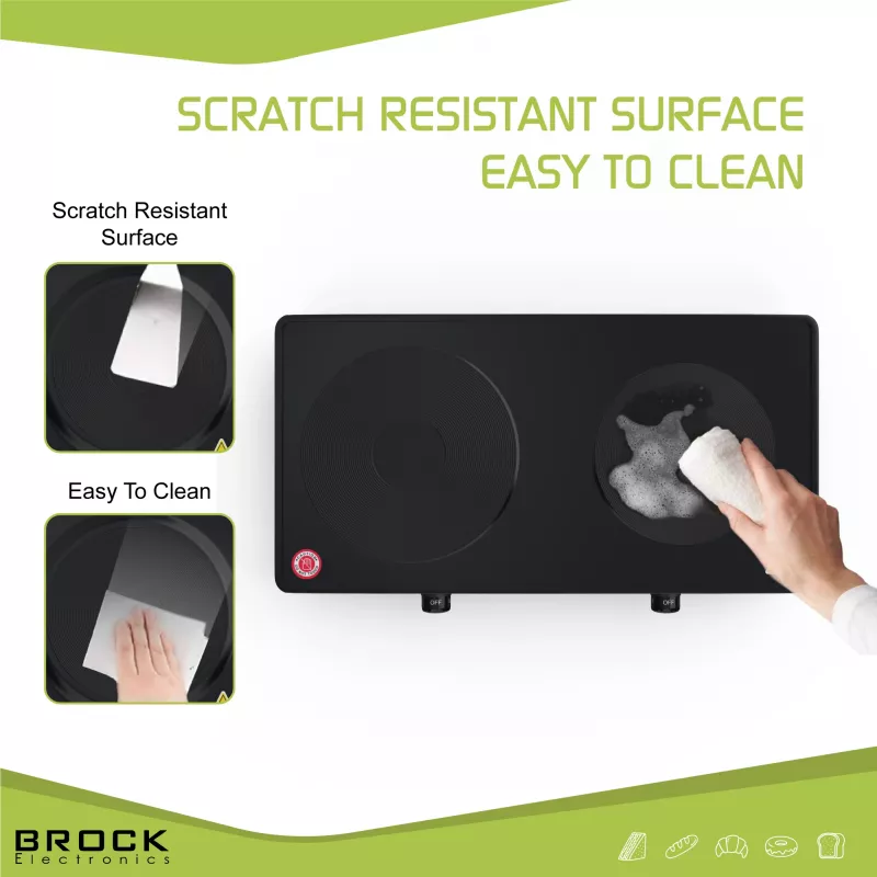 Brock EP 200 BK Elektriskā tējkanna - 1.7 L, 2200 W, dubultsienu, auksta pieskāriena, melna