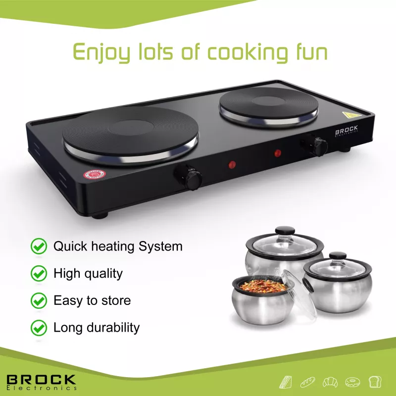 Brock EP 200 BK Elektriskā tējkanna - 1.7 L, 2200 W, dubultsienu, auksta pieskāriena, melna