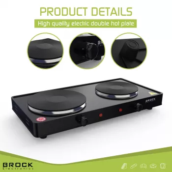 Brock EP 200 BK Elektriskā tējkanna - 1.7 L, 2200 W, dubultsienu, auksta pieskāriena, melna