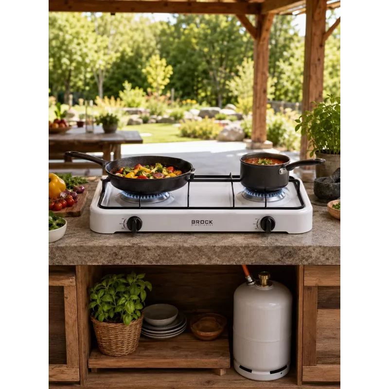 Brock GS 002 W sviestmaižu presētājs, 750 W, nelīpošas trīsstūrveida plāksnes, balts