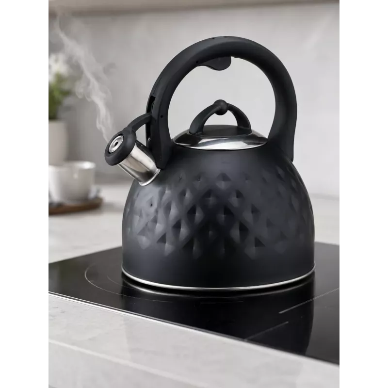 Brock MWK 002 BK La Cuisinette tējkanna 2,7L melna/nerūsējošais tērauds