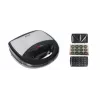 Brock SSM 2004 SS 3-in-1 sviestmaižu, vafeļu un riekstiņu gatavotājs, 750W, melns/nerūsējošais tērauds