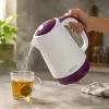 Brock WK 08 PR elektriskā tējkanna 1,7L 2000W balta/violeta