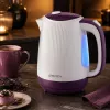 Brock WK 08 PR elektriskā tējkanna 1,7L 2000W balta/violeta