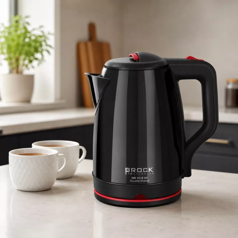 Brock WK 5518 BK elektriskā tējkanna 2.0L 1500W melna ar 360° bezvada pamatni