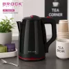 Brock WK 5518 BK elektriskā tējkanna 2.0L 1500W melna ar 360° bezvada pamatni