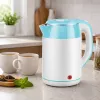 Brock WK 5521 WH elektriskā tējkanna 1,8L 1500W balta/zila ar 360° pamatni