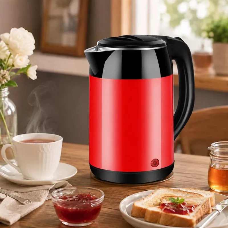 Brock WK 5522 RD elektriskā tējkanna 1,8L 1500W melna/sarkana ar 360° pamatni