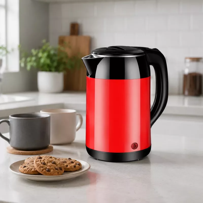Brock WK 5522 RD elektriskā tējkanna 1,8L 1500W melna/sarkana ar 360° pamatni