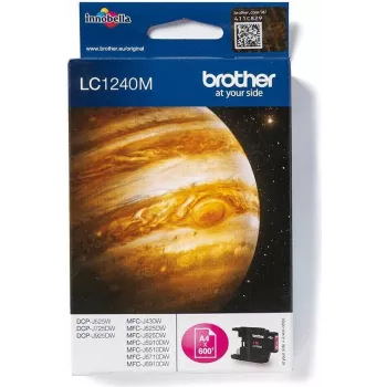 Brother LC-1240M oriģinālā fuksīna tintes kasetne – 600 lappuses, tintes printeris, LC-1240 sērija BROLC1240M