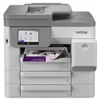 Brother MFC-J5117DW A3 krāsu tintes daudzfunkciju printeris ar drukāšanu, kopēšanu, skenēšanu, faksu, divpusējo drukāšanu, Wi-Fi, Ethernet, USB, 250 lapu padevi, 50 lapu ADF, skārienekrānu, baltā krāsā