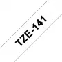 Brother TZe-141 melns uz caurspīdīga laminēta lentes kasetne 18mm x 8m