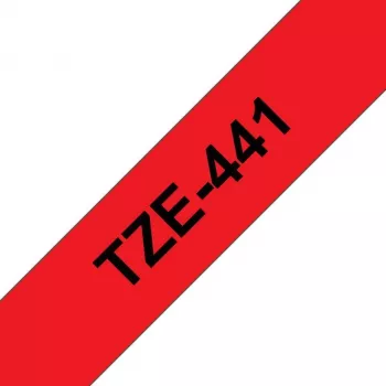 Brother TZe-441 laminēta marķēšanas lente 18mm sarkans uz melna 8m