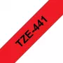 Brother TZe-441 laminēta marķēšanas lente 18mm sarkans uz melna 8m