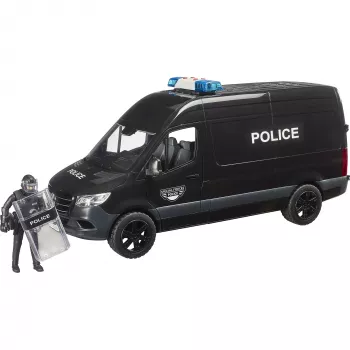 BRUDER bworld MB Sprinter Policijas Speciālo Spēku Furgons 1:16 ar Gaismu un Skaņu