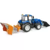 BRUDER New Holland T5.120 traktors ar priekšējo iekrāvēju, iekraušanas kasti un dakšām 1:16