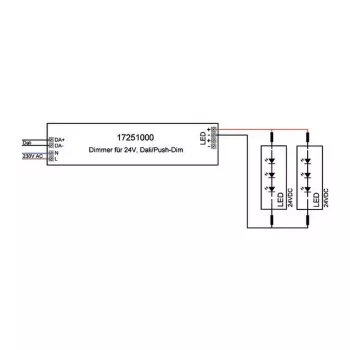 Brumberg 17251000 LED draiveris DALI taisnstūrveida balts 80W 230V 24V