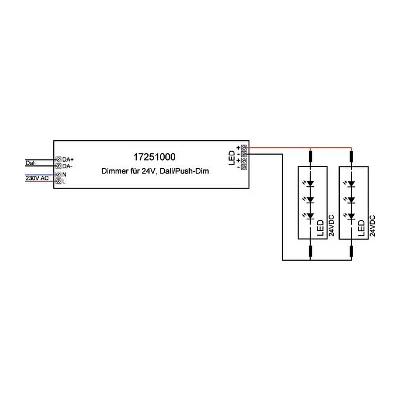 Brumberg 17251000 LED draiveris DALI taisnstūrveida balts 80W 230V 24V