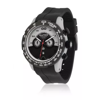 BULTACO MAN H1PA48C-SA1 48mm Kvarca analogais pulkstenis, melna silikona siksniņa