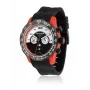 BULTACO MAN H1PO48C-SW1 48mm Kvarca Analogais Pulkstenis Melns Silikons