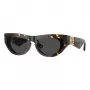 Burberry BE4422U410687 Sieviešu saulesbrilles - Kvadrātveida caurspīdīgi pelēks rāmis, tumši pelēkas lēcas 58mm