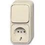BUSCH-JAEGER Duro 2000 AP Schuko kontaktligzda, virsapmetuma, 1 vietas, Alpu balta