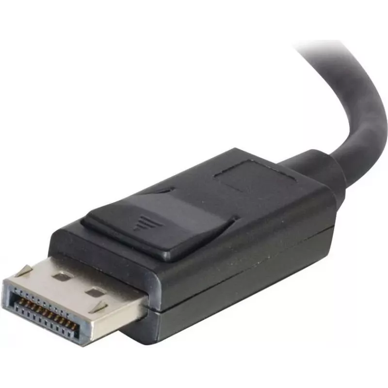 C2G 5,0m DisplayPort kabelis ar fiksatoriem, vīrišķais uz vīrišķo, melns 84403