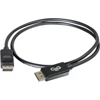 C2G 5,0m DisplayPort kabelis ar fiksatoriem, vīrišķais uz vīrišķo, melns 84403