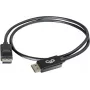 C2G 5,0m DisplayPort kabelis ar fiksatoriem, vīrišķais uz vīrišķo, melns 84403
