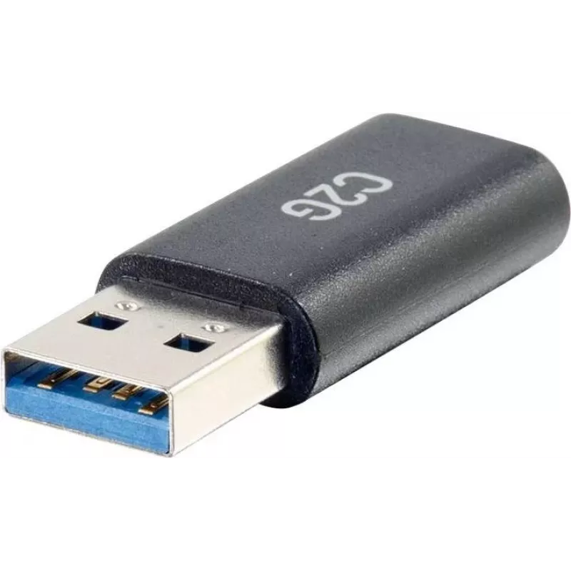 C2G USB C uz USB adapteris - SuperSpeed USB adapteris - 5Gbps - USB-C sievišķais uz USB-A vīrišķo - USB 3.0 - Liets - Melns