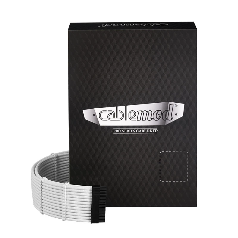 CableMod C-Series PRO ModMesh 12VHPWR kabeļu komplekts Corsair RM, RMi, RMx (Black Label) - balts