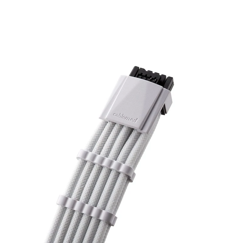 CableMod C-Series PRO ModMesh 12VHPWR kabeļu komplekts Corsair RM, RMi, RMx (Black Label) - balts