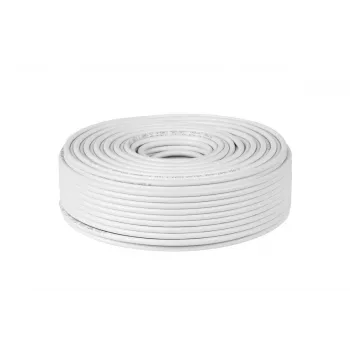 CABLETECH koaksiālais kabelis RG-6U CU 100m balts