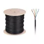 CABLETECH Vara datora kabelis - UTP Cat5e vītā pāra + Gels, 305 m, Melns, Āra