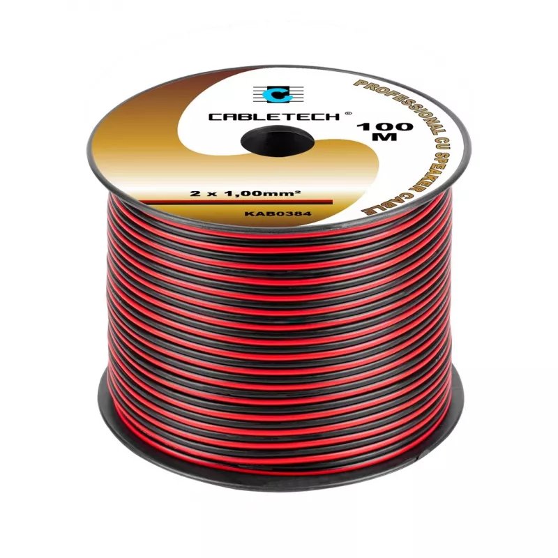 CABLETECH Speaker Cable 1.0mm Black-Red