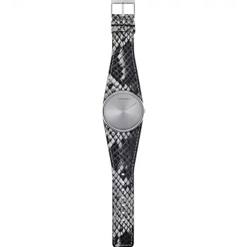 CALVIN KLEIN K5V231Q4 Sieviešu pulkstenis 39mm Quartz Nerūsējošais tērauds Rožu zelts PVD Āda Melns