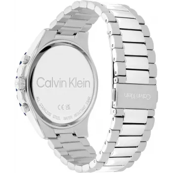 Calvin Klein Vīriešu Pulkstenis Minimal Extension 25200115 44mm Nerūsējošā Tērauda Siets