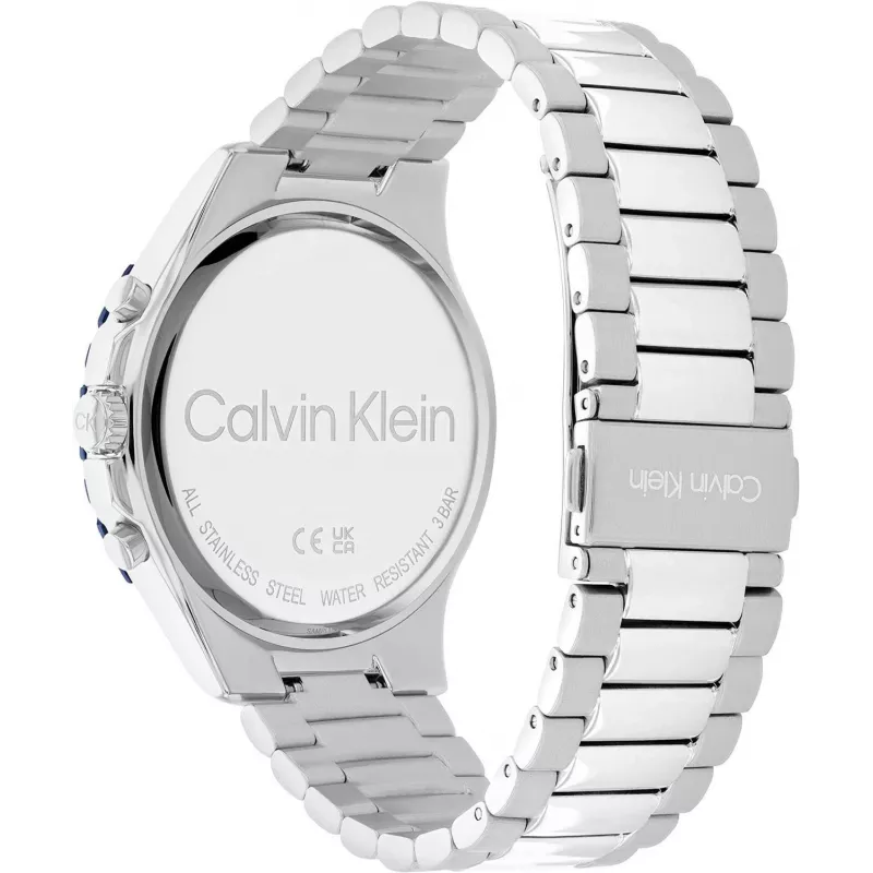 Calvin Klein Vīriešu Pulkstenis Minimal Extension 25200115 44mm Nerūsējošā Tērauda Siets