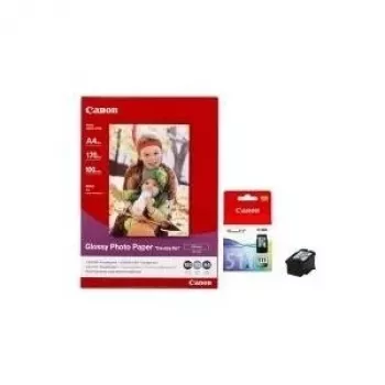 Canon CL-511 ChromaLife tintes un GP-501 spīdīgā fotopapīra komplekts (100 loksnes, 10x15 cm, 170 g/m²) 2972B008