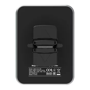 CANYON CH-15 Auto turētājs un bezvadu lādētājs MegaFix, 15W, USB-C, Melns