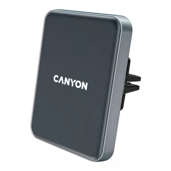 CANYON CH-15 Auto turētājs un bezvadu lādētājs MegaFix, 15W, USB-C, Melns