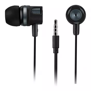 CANYON EP-3 Iekšējās austiņas ar mikrofonu, 1,2 m plakans kabelis, tumši pelēka