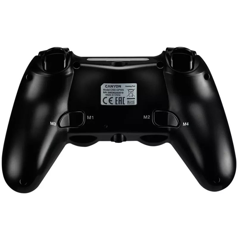 Canyon Gaming Wireless Gamepad GP-W5 ar skārienpaliktni PS4 Black