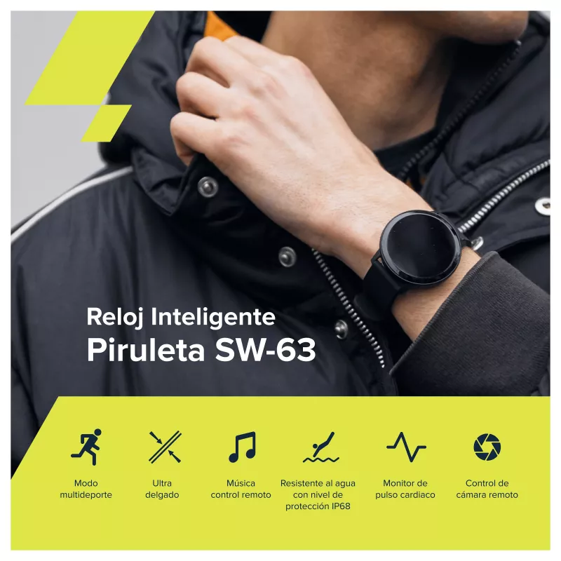 CANYON Lollypop SW-63 viedpulkstenis, 1,3 inch IPS pilna skārienjūtīga ekrāna, apaļš, IP68, vairāku sporta veidu, BT 5.0